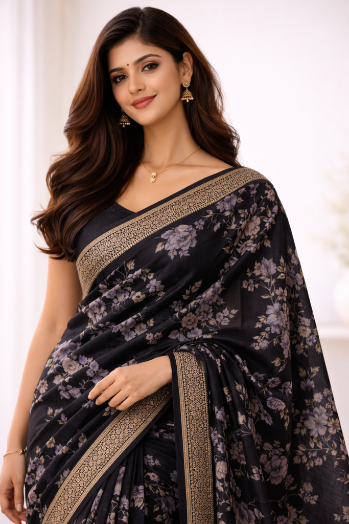 elegant south indian saree portrait